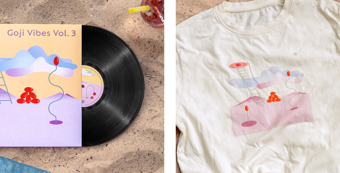 Goji Vibes Vol. 3, LP/T-Shirt-Bundle
